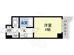 シティーアーク東淀川 1Kの間取図画像