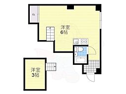 シェイーネ新高 ワンルームの間取図画像