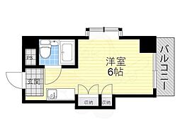 ピア土江PART2 ワンルームの間取図画像