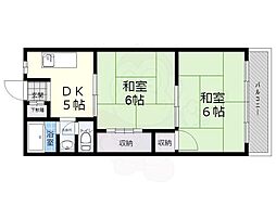 メゾン豊里 2DKの間取図画像
