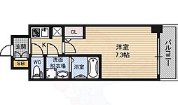 Sレジデンス新大阪ウエスト 1Kの間取図画像