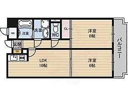 第三マル重グランドハイツ 2LDKの間取図画像