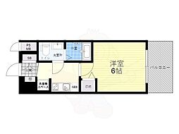 EXE大阪NORTHGATE 1Kの間取図画像