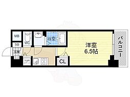 プレサンス塚本グランゲート 1Kの間取図画像
