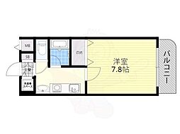 シャインビュー新大阪 1Kの間取図画像