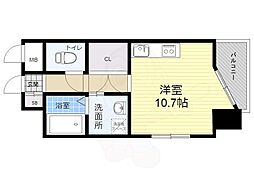 グローブ上新庄 ワンルームの間取図画像