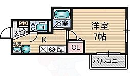 メゾン・コリエンテ 1Kの間取図画像