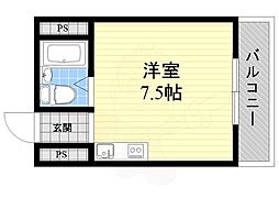 エクセレントジョーシン6 ワンルームの間取図画像