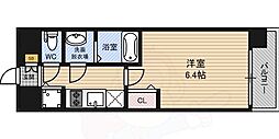 メインステージ新大阪 1Kの間取図画像