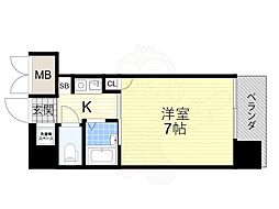 シティライフ新大阪 1Kの間取図画像