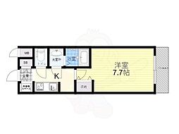S-RESIDENCE三国WEST 1Kの間取図画像