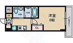 エステムコート新大阪8レヴォリス 1Kの間取図画像