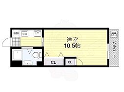 新大阪第一ダイヤモンドマンション 1Kの間取図画像