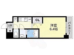 プレサンス淡路駅前 1Kの間取図画像