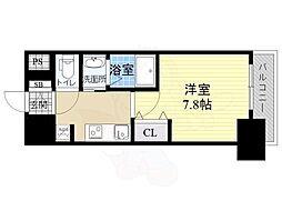 プランドール新大阪ノースレジデンス 1Kの間取図画像