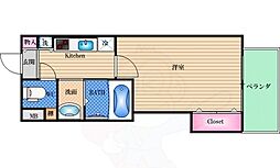 リエート東三国 1Kの間取図画像