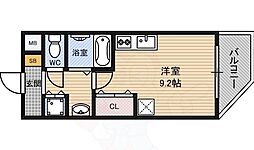 ロイヤルレジデンス新大阪 1Kの間取図画像