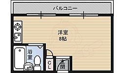 ケティ淡路 ワンルームの間取図画像