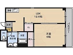 ラフィネ淀川 1LDKの間取図画像