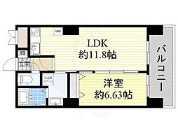 ノルデンタワー新大阪プレミアム 1LDKの間取図画像