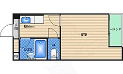 サンクス東三国 1Kの間取図画像