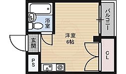 ロフティアワジ1 ワンルームの間取図画像