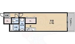 クレアート新大阪PanLoop 1Kの間取図画像