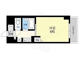サンロード新大阪2 1Kの間取図画像
