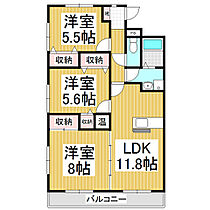 マンション花水木  ｜ 長野県飯田市鼎名古熊（賃貸マンション3LDK・3階・67.86㎡） その2