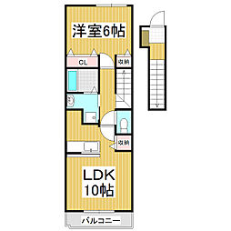 エアリースクエア 1LDKの間取図画像