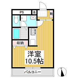 マンション仁木 ワンルームの間取図画像
