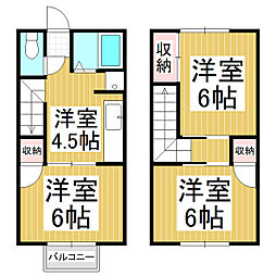 針ケ平ハイツ 3DKの間取図画像