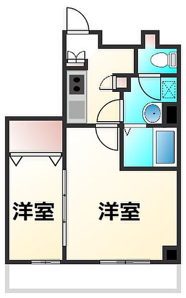 神奈川県横浜市中区蓬莱町3丁目(賃貸マンション2K・10階・35.32㎡)の写真 その2