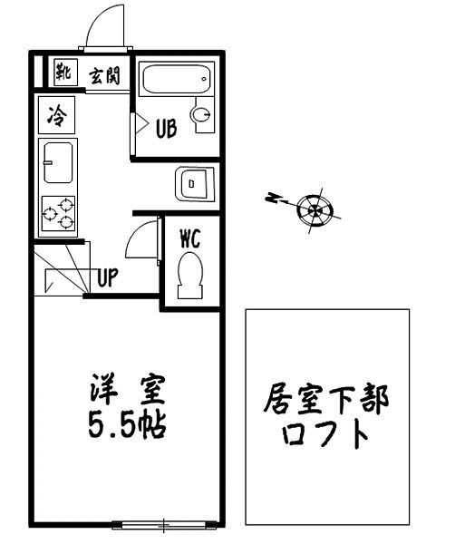 神奈川県横浜市中区本牧緑ケ丘(賃貸アパート1K・1階・19.04㎡)の写真 その2