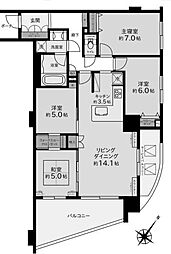 ライフレビュー横浜関内スクエア2 4階4LDKの間取り