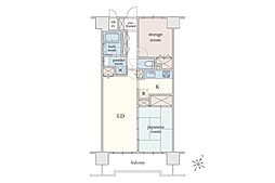 レクセル和光 1SLDKの間取図画像