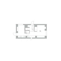天神町place ワンルームの間取図画像