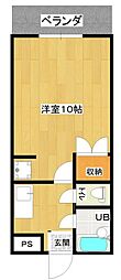 カスティール・イン宇都宮 1Kの間取図画像
