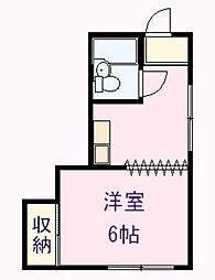 コーポ吉田 ワンルームの間取図画像