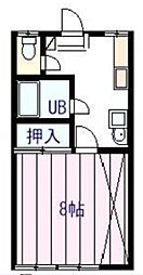 カレッジパーク 1Kの間取図画像