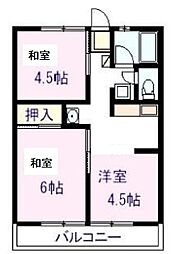 コーポブリッジ 3Kの間取図画像