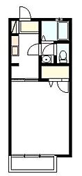 ファースト岩本B 1Kの間取図画像
