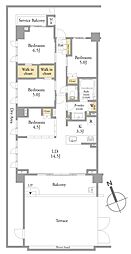 グランドリビオ浜田山 4LDKの間取図画像