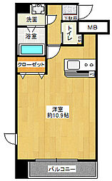 ダイドーメゾン大阪堂島 1Kの間取図画像