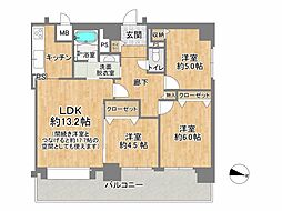 ガーデンハウスラ・モード稲穂 3LDKの間取図画像