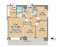ガーデンハウスラ・モード稲穂 3LDKの間取図画像