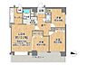 間取り：【間取図】LDK約13.2帖、北東側洋室約4.5帖、北東側洋室約6帖、北西側洋室約5帖の3LDKの住宅です。リビング間続き洋室はリビングの一部としても使えます。