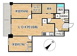 ペルル稲穂 2SLDKの間取図画像