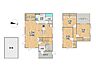 間取り：【間取図】1階が約24帖のLDK、2階が洋室3部屋、3LDKの間取りです。玄関横にはシューズインクローゼットを、LDKにはウォークインクローゼットを造作し、使い勝手の良い間取に生まれ変わります。