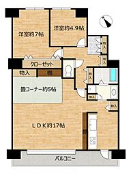 シアス羊ケ丘通り 2LDKの間取図画像